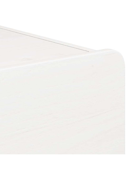 Comodino Bianco 39 x 34 x 33 cm Legno di pino massello