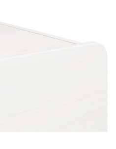 Comodino 2 pcs Bianco 39 x 34 x 33 cm Legno di pino massello