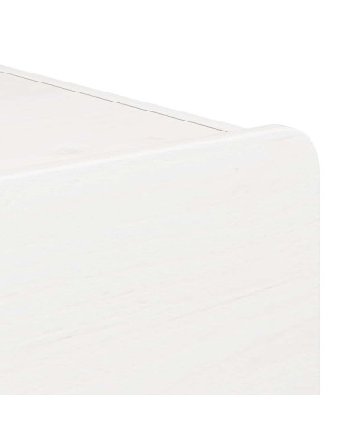 Comodino 2 pcs Bianco 39 x 34 x 33 cm Legno di pino massello