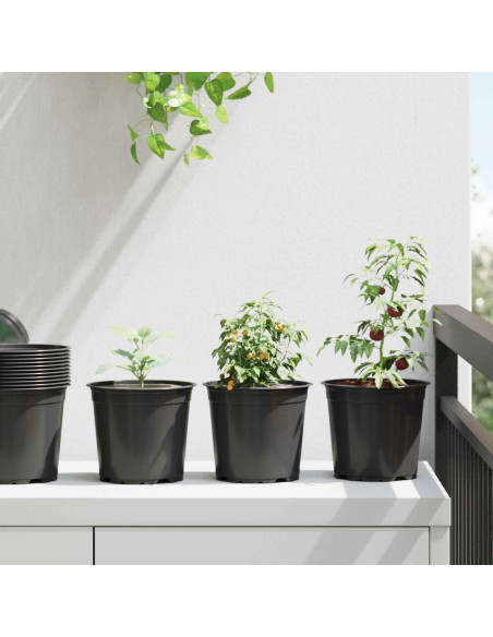 Vaso per Fiori 200 pcs Nero Ø 15 x 13 cm Plastica