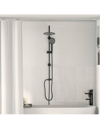 Sistema Doccia Nero 47 x 20 x 95 cm Acciaio inossidabile