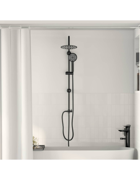 Sistema Doccia Nero 47 x 20 x 95 cm Acciaio inossidabile