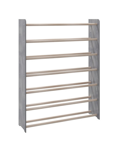 Scarpiera Grigia 90x24x117 cm in Legno Multistrato