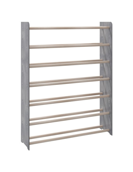 Scarpiera Grigia 90x24x117 cm in Legno Multistrato