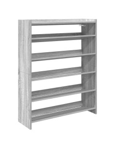 Scarpiera Grigio Sonoma 80x25x100 cm in Legno Multistrato