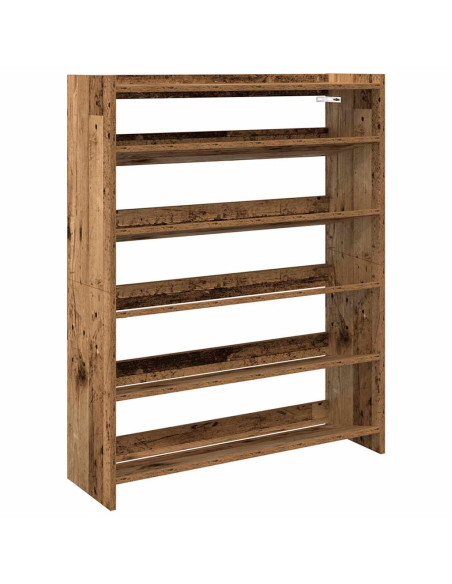 Scarpiera Legno Antico 80x25x100 cm in Legno Multistrato
