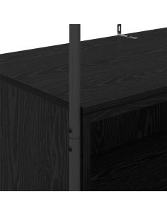 Stendibiancheria Nero 100 x 44 x 160 cm Legno multistrato