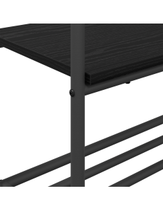 Stendibiancheria Rovere Nero 77 x 30 x 171 cm Legno multistrato