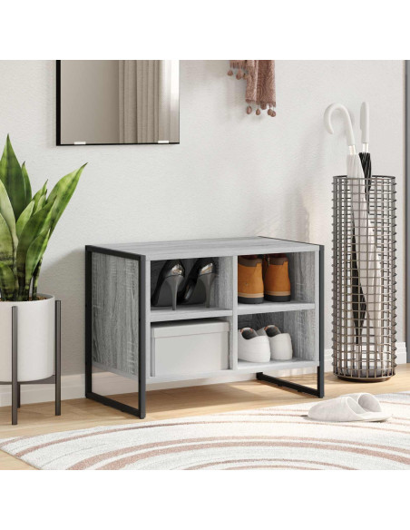 Mobile per scarpe Grigio Sonoma 60 x 35 x 44 cm