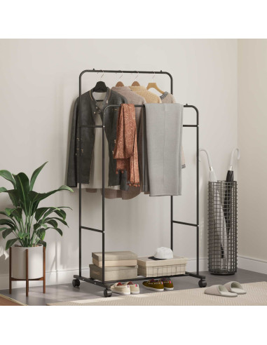 Stendibiancheria Tinta unita Nero 80 x 53 x 156 cm