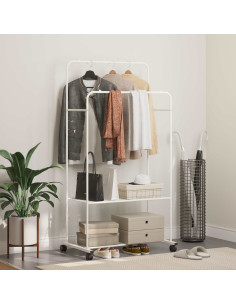 Stendibiancheria con lo scaffale Bianco 80 x 53 x 156 cm