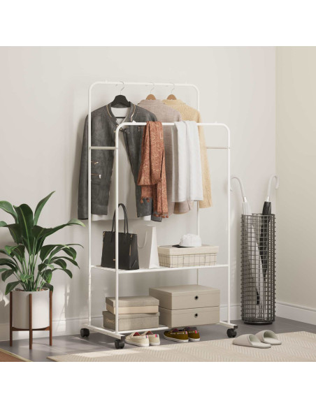 Stendibiancheria con lo scaffale Bianco 80 x 53 x 156 cm