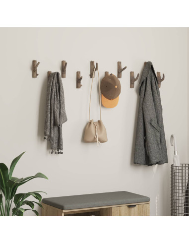 Gancio Marrone 4 x 4 x 14 cm Legno Recuperato Massello