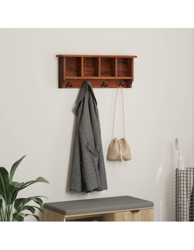 Gruccia Marrone 70 x 11 x 27 cm Legno di Mogano Massello