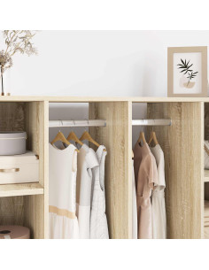 Asta per armadio 2 pcs Argento 764 x 15 x 29 mm