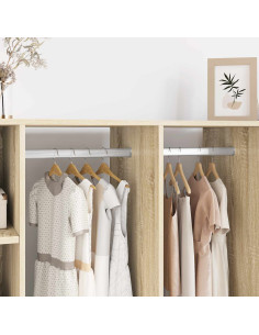 Asta per armadio 12 pcs Argento 764 x 15 x 29 mm