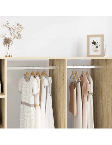 Asta per armadio 2 pcs Argento 764 x 15 x 29 mm