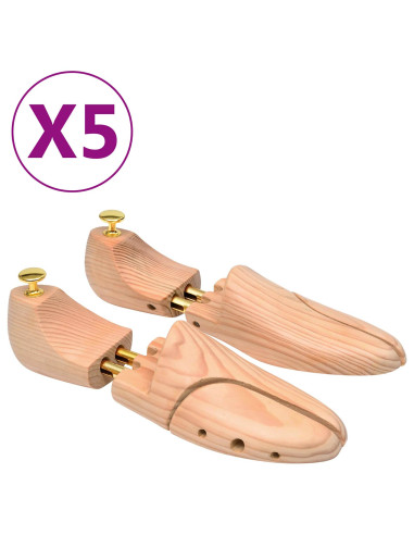 Alberi per scarpe 5 pcs Marrone 30.5 x 10 x 8 cm
