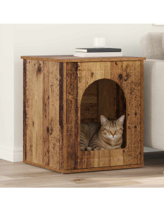 Casa per Gatti Legno vecchio 53 x 52 x 62 cm Legno multistrato
