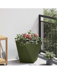 Fioriera Verde oliva 40 x 40 x 40 cm Acciaio 2