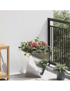 Fioriera Argento 40 x 40 x 40 cm Acciaio inossidabile