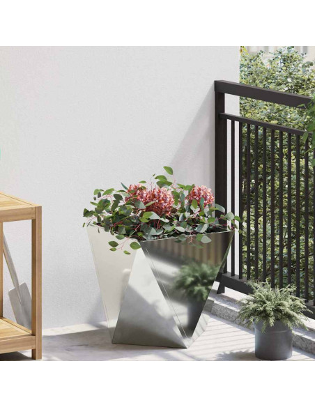 Fioriera Argento 40 x 40 x 40 cm Acciaio zincato