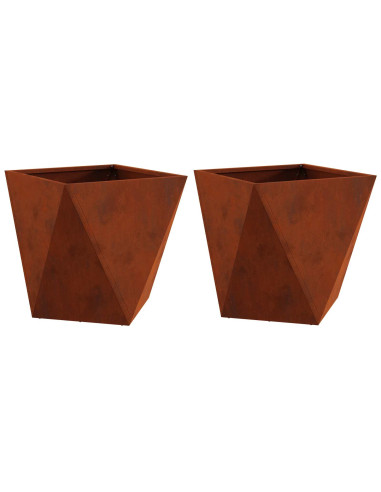 Fioriera 2 pcs Ruggine 40 x 40 x 40 cm