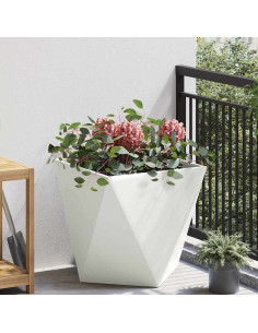 Fioriera Bianco 50 x 50 x 50 cm Acciaio