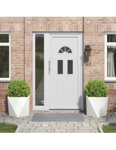 Fioriera 2 pcs Bianco 50 x 50 x 50 cm Acciaio 2