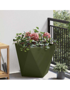 Fioriera Verde oliva 50 x 50 x 50 cm Acciaio