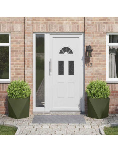 Fioriera 2 pcs Verde oliva 50 x 50 x 50 cm Acciaio