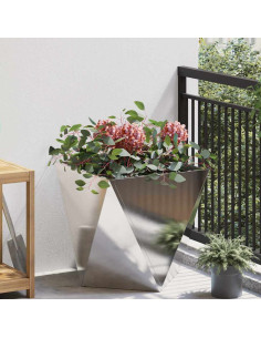 Fioriera Argento 50 x 50 x 50 cm Acciaio inossidabile