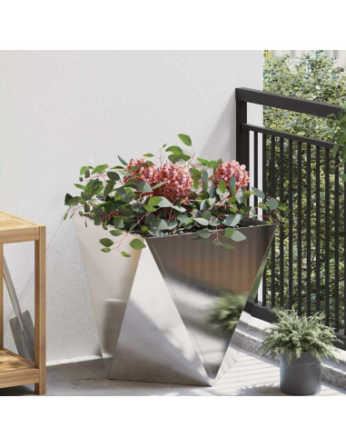 Fioriera Argento 50 x 50 x 50 cm Acciaio inossidabile