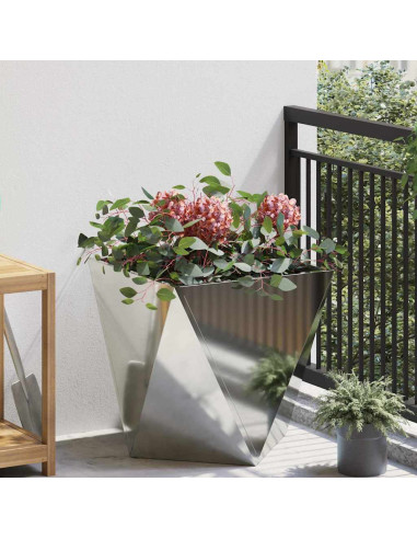 Fioriera Argento 50 x 50 x 50 cm Acciaio zincato