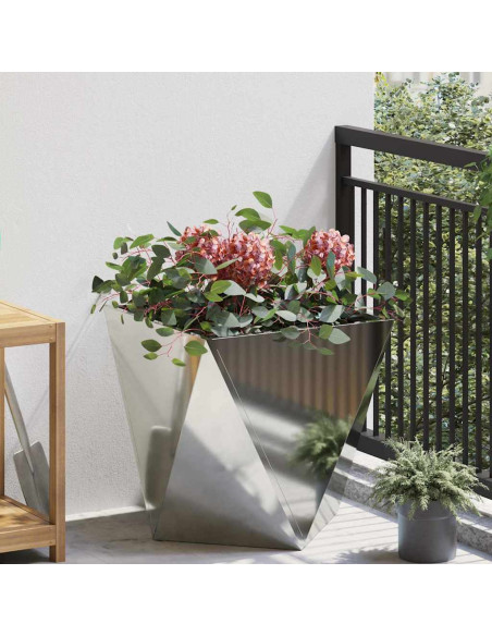 Fioriera Argento 50 x 50 x 50 cm Acciaio zincato