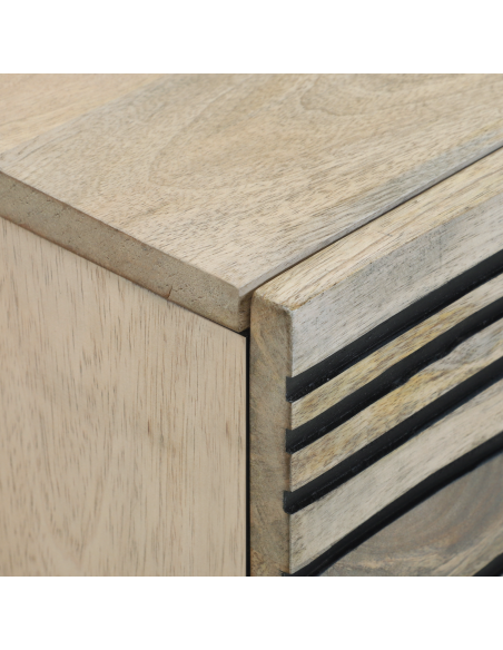 Armadio da Notte con cassetto Bianco e Nero 40 x 33 x 46 cm