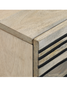 Armadio da Notte 2 pcs Bianco e Nero 40 x 33 x 46 cm