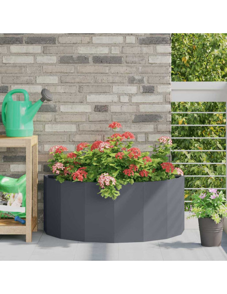 Fioriera Antracite 90 x 45 x 35 cm Acciaio