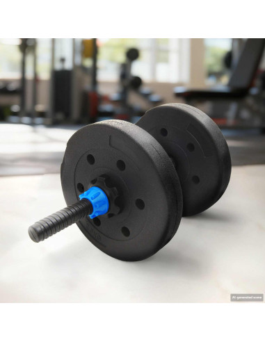 Dischi da Pesi 10 kg 4 pcs Nero Ø 21,5 x 3,8 cm