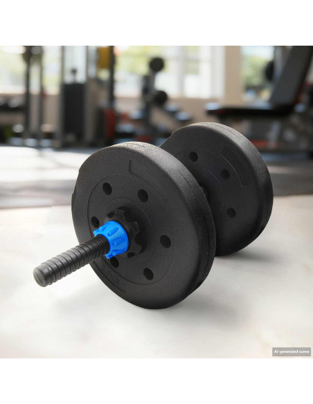 Dischi da Pesi 10 kg 4 pcs Nero Ø 21,5 x 3,8 cm