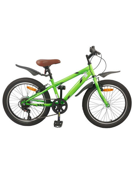 Bicicletta per Bambini 24 Pollici 6-Speed per 8-12 anni Verde