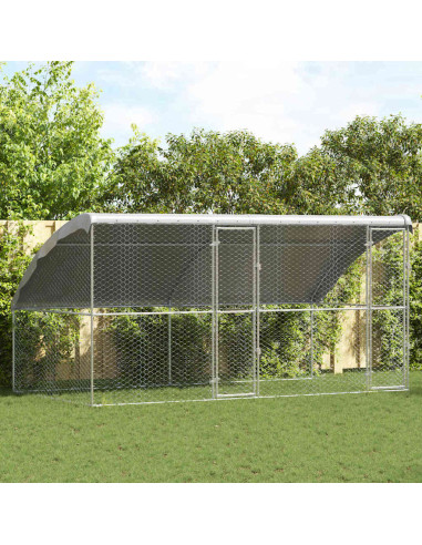 Cuccia per cani 2 pcs Argento 4 x 2 x 2 m Acciaio