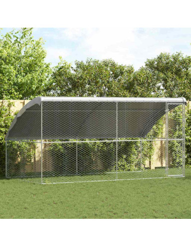 Cuccia per cani 2 pcs Argento 4 x 2 x 2 m Acciaio zincato