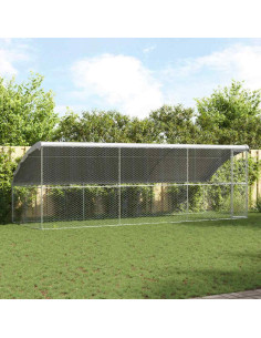 Cuccia per cani 3 pcs Argento 6 x 2 x 2 m Acciaio zincato