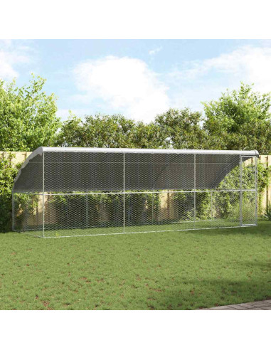 Cuccia per cani 3 pcs Argento 6 x 2 x 2 m Acciaio zincato