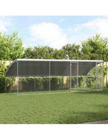 Cuccia per cani 3 pcs Argento 6 x 2 x 2 m Acciaio zincato