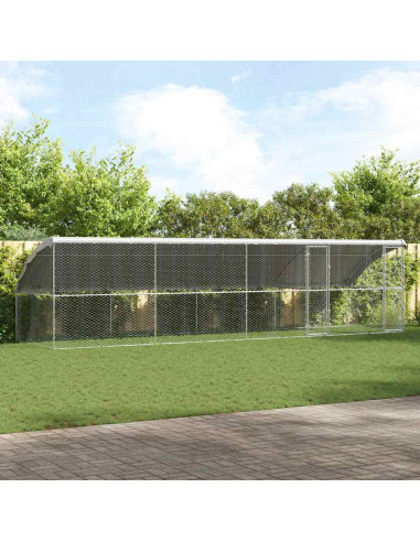 Cuccia per cani 4 pcs Argento 8 x 2 x 2 m Acciaio zincato