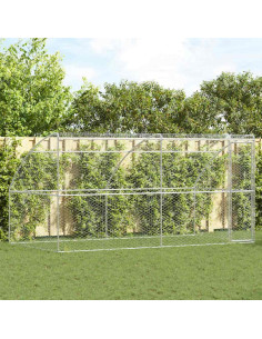 Cuccia per cani 2 pcs Argento 4 x 2 x 2 m Acciaio zincato