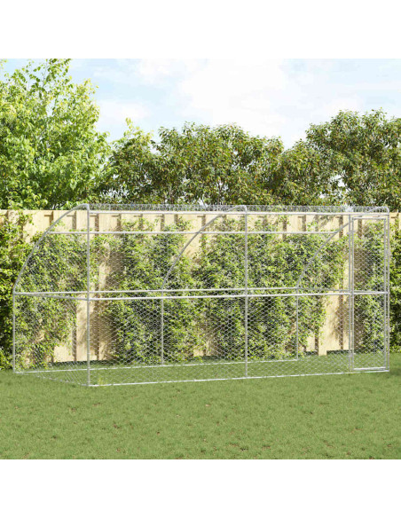 Cuccia per cani 2 pcs Argento 4 x 2 x 2 m Acciaio zincato