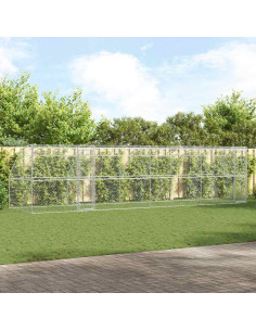 Cuccia per cani 4 pcs Argento 8 x 2 x 2 m Acciaio zincato